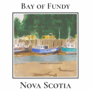 Pegatina Majestad de las Mareas de Fundy, Barcos