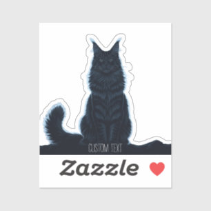 Pegatina Majestic Maine Coon: Laptop personalizada para gat