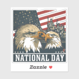 Pegatina Majestic National Day Eagle Flag Patriot Decal