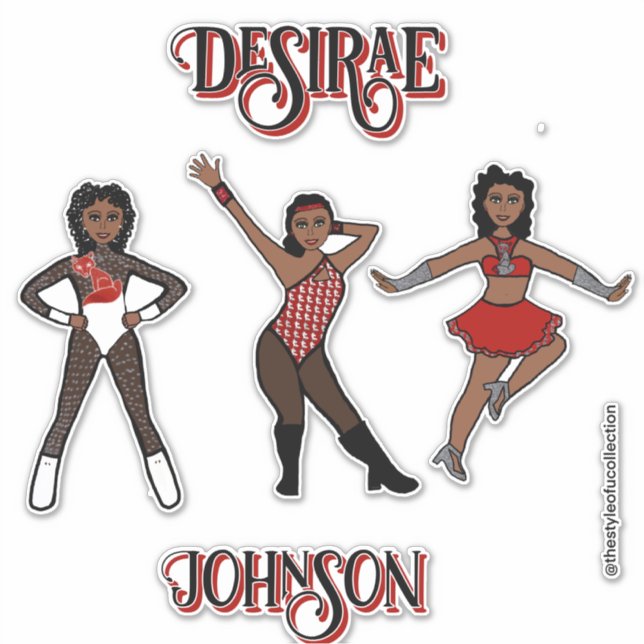 Pegatina Majorette Personalizado / 3- Estilo Blanco Transpa (Anverso)