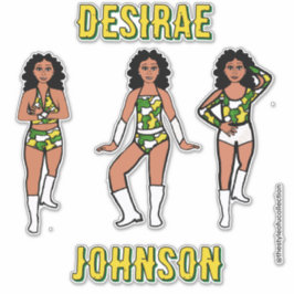 Pegatina Majorette Personalizado / Camuflaje Verde Amarillo