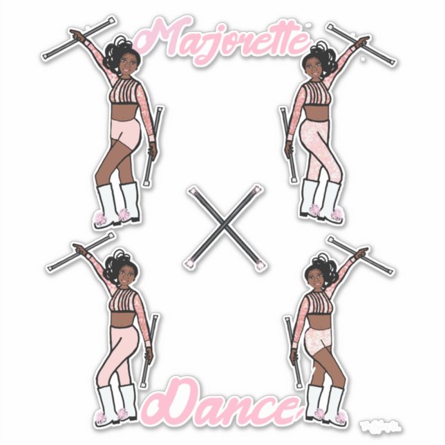 Pegatina Majorette Quick Change Stickers (Pink Spark) (Anverso)