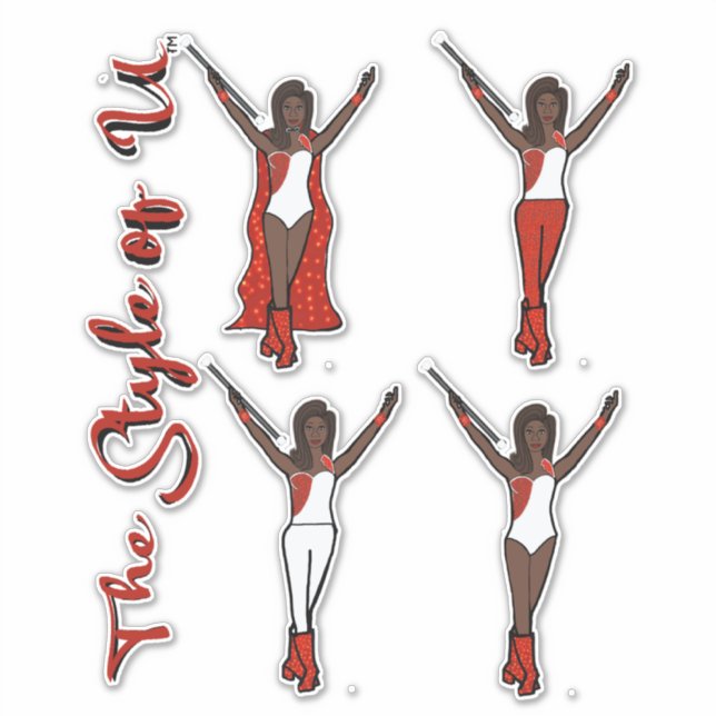 Pegatina Majorette Sparkle Stickers (Fire 2) (Anverso)