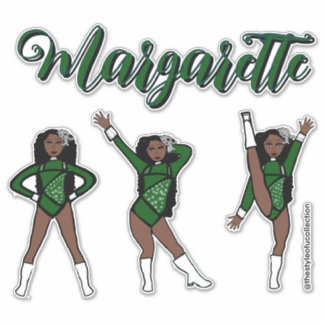 Pegatina Majorette Tri- Pose / Diamante Verde # 1
