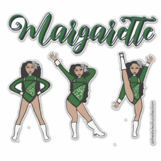 Pegatina Majorette Tri- Pose / Diamante Verde # 2