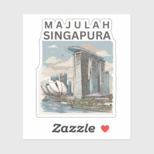 Pegatina Majulah Singapore