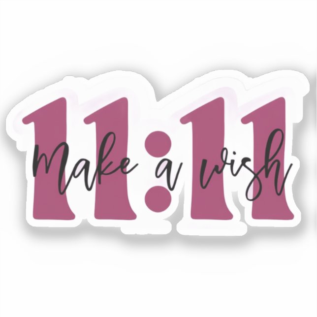 Pegatina “Make a Wish 11:11 Sticker – Manifest Your Dreams” (Anverso)