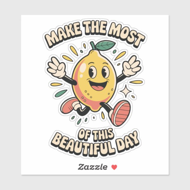 Pegatina  Make the Most – Lemon Vinyl Sticker (Hoja)