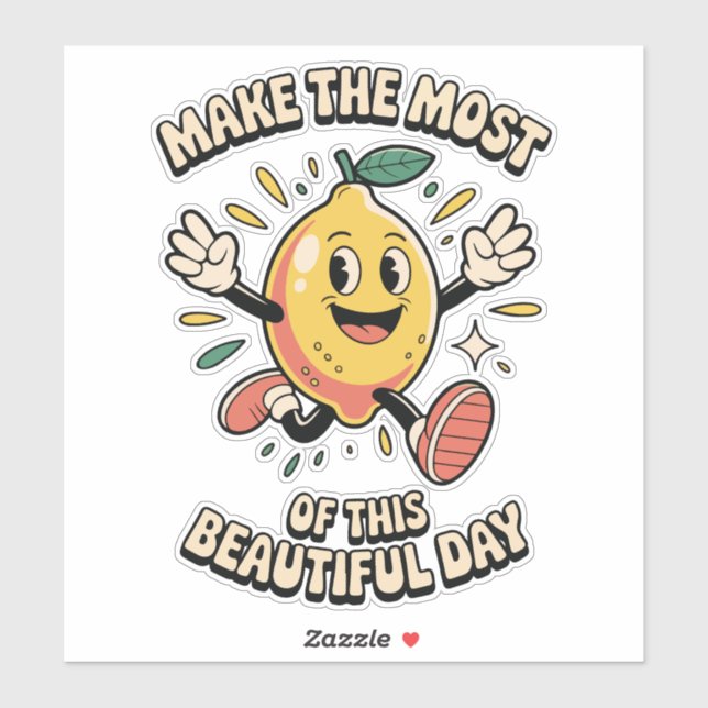Pegatina  Make the Most – Lemon Vinyl Sticker (Hoja)