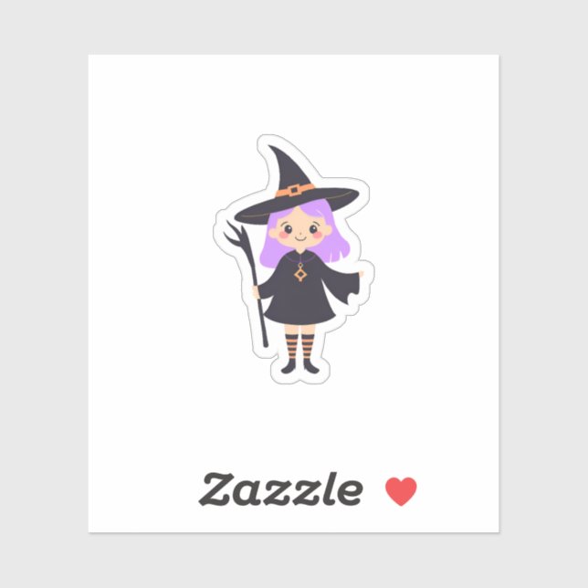 Pegatina Mala Bruja (Hoja)