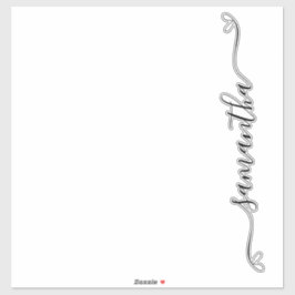 Pegatina Maleta con nombre y lazo Signature Cute