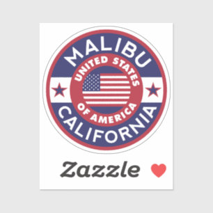 Pegatina MALIBU, California
