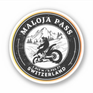 Pegatina Maloja Pass swiss-alps
