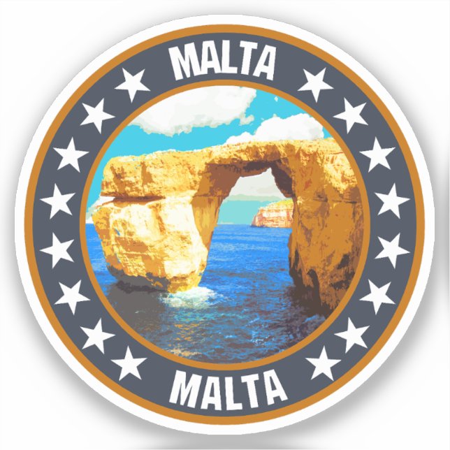 Pegatina Malta (Anverso)