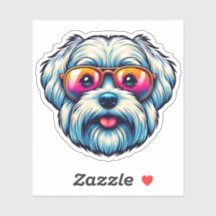 Pegatina maltés Bow Tie Vinyl