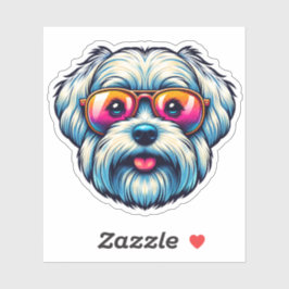 Pegatina maltés Bow Tie Vinyl