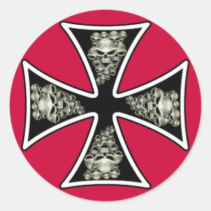 Pegatina maltés de cráneos