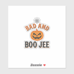 Pegatina Malvado Y Boo Jee Calabaza Gráfica De Halloween_1