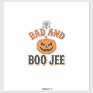 Pegatina Malvado y Boo Jee Calabaza Gráfica de Halloween_1