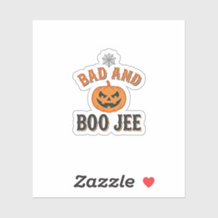 Pegatina Malvado Y Boo Jee Calabaza Gráfica De Halloween_1
