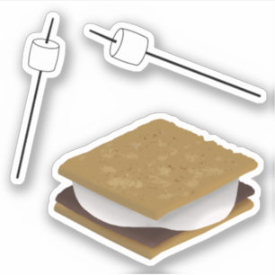 Pegatina Malvaviscos y bombones de chocolate y galleta