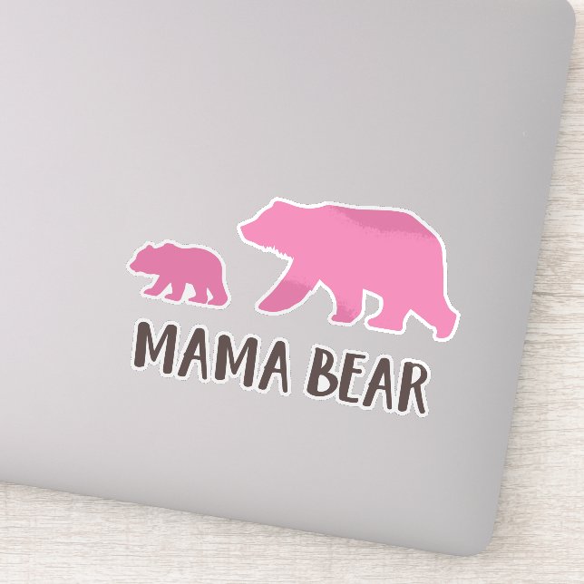 Pegatina Mama Bear, Bear De Oso, Oso Cubierto, Oso Pequeño (Detalle)
