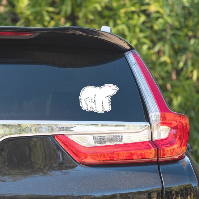 Pegatina Mama Bear Flowers Stars Line (Lado del coche)