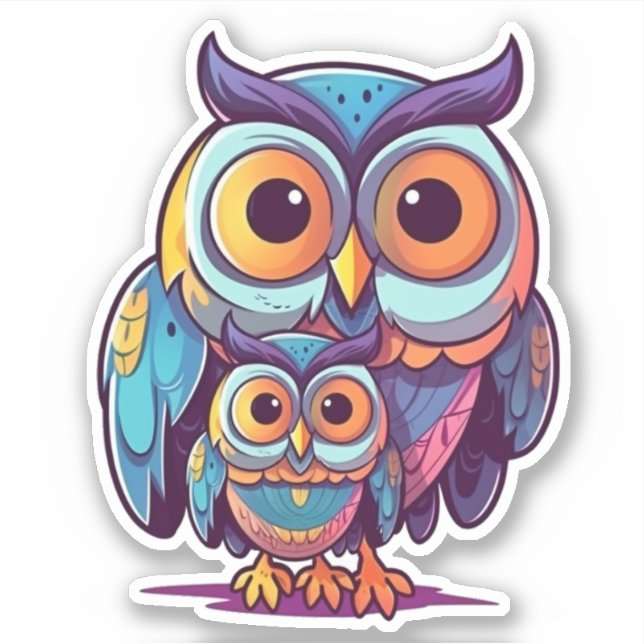 Pegatina Mama Blinky y Little Bink (Anverso)