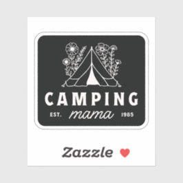 Pegatina Mamá campamento mamá campista madre caprichosa neg