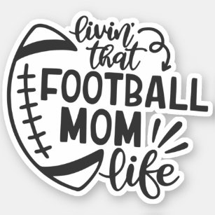 Pegatina mamá de fútbol vida deportes mamá