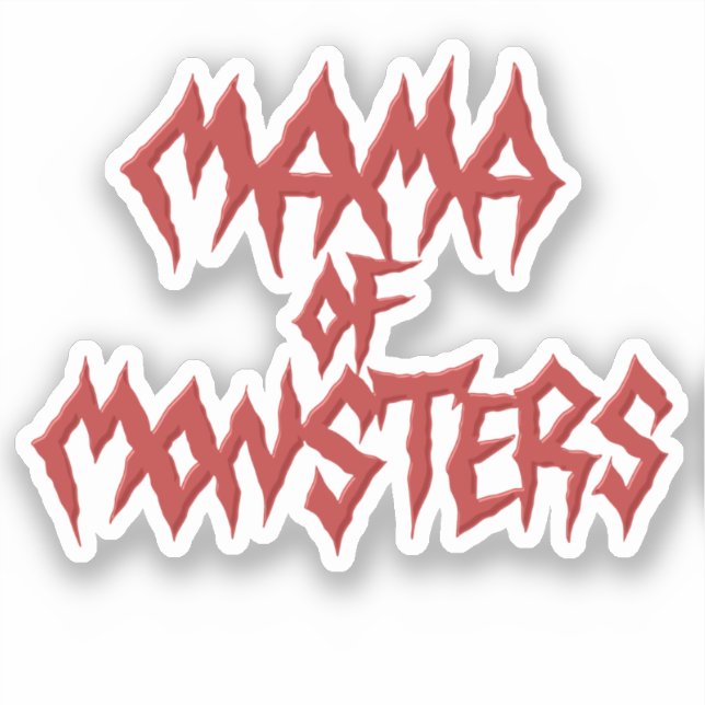 Pegatina Mamá De Monstruos (Anverso)