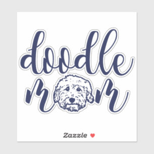Pegatina Mamá Doodle - regalo de mamá perro doodle