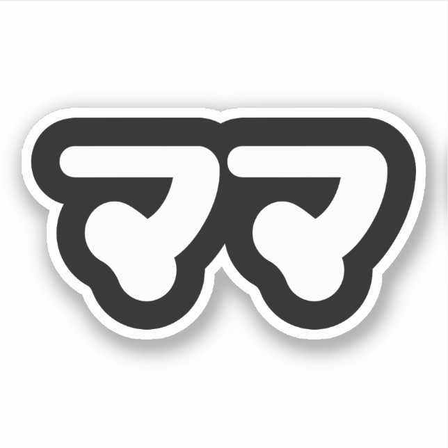 Pegatina Mamá japonesa マ マ | Idioma nihongo (Anverso)