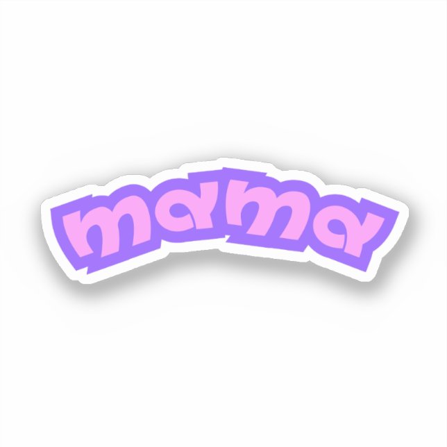 Pegatina Mamá | Mamá Rosa Madre Nueva Mamá Mami (Anverso)