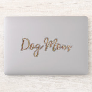 Pegatina Mamá Perro Glitz Dorado