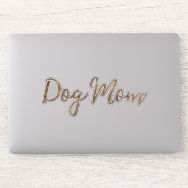 Pegatina Mamá Perro Glitz Dorado (Ordenador)