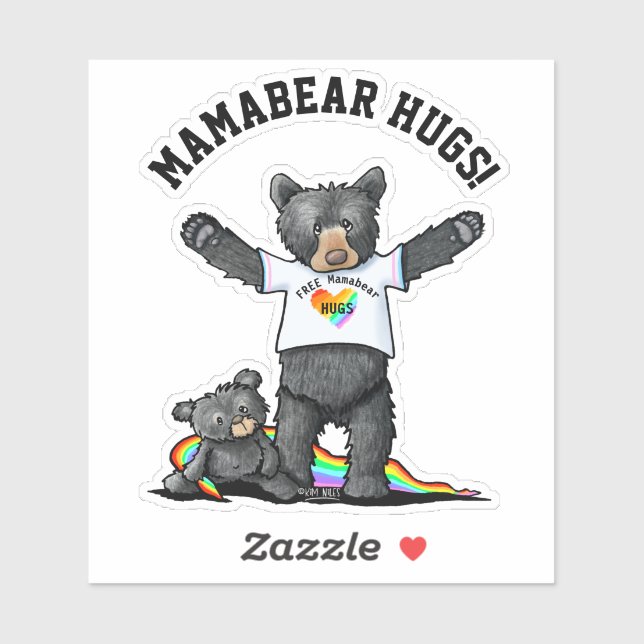 Pegatina Mamabear Hugs (Hoja)