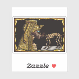 Pegatina Mami egipcia Cleopatra, momia gata de Halloween