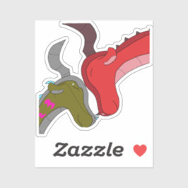 Pegatina Mamma & Baby Dragon Love Custom-Cut Vinyl Sticker