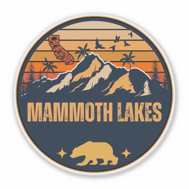 Pegatina Mammoth Lakes, California (Anverso)