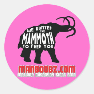 Pegatina mamut en rosa