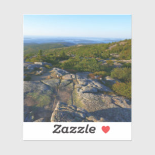 Pegatina Mañana en la cima de Cadillac Mountain en Acadia