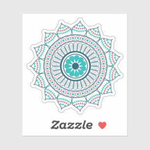 Pegatina Mandala azul de Lotus