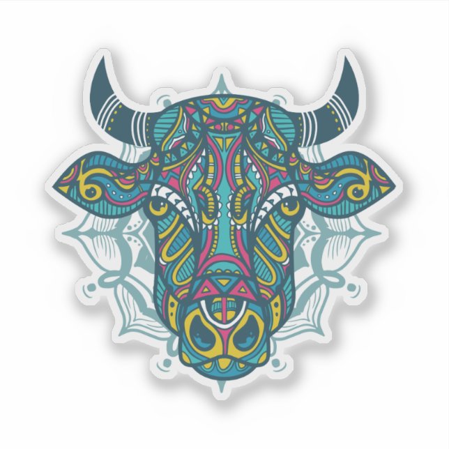 Pegatina Mandala Bull (Anverso)