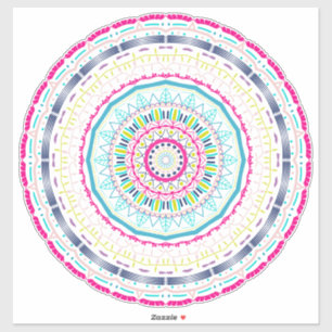Pegatina mandala colorida