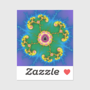 Pegatina Mandalá de la Isla Fractal