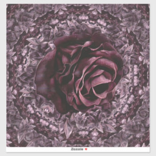 Pegatina Mandala de rosa 