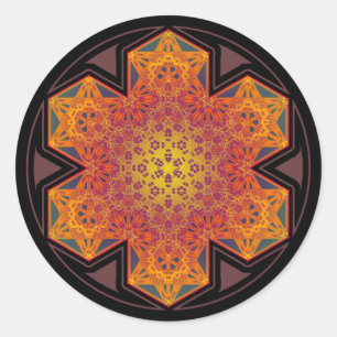 pegatina mandala estrella del cubo de metatrón