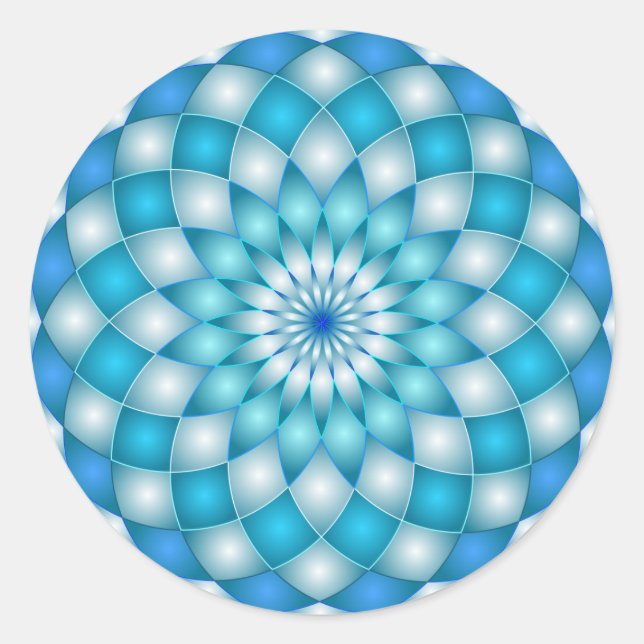 Pegatina mandala flor de loto abstracto (Anverso)