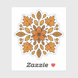 Pegatina Mandala floral de otoño
